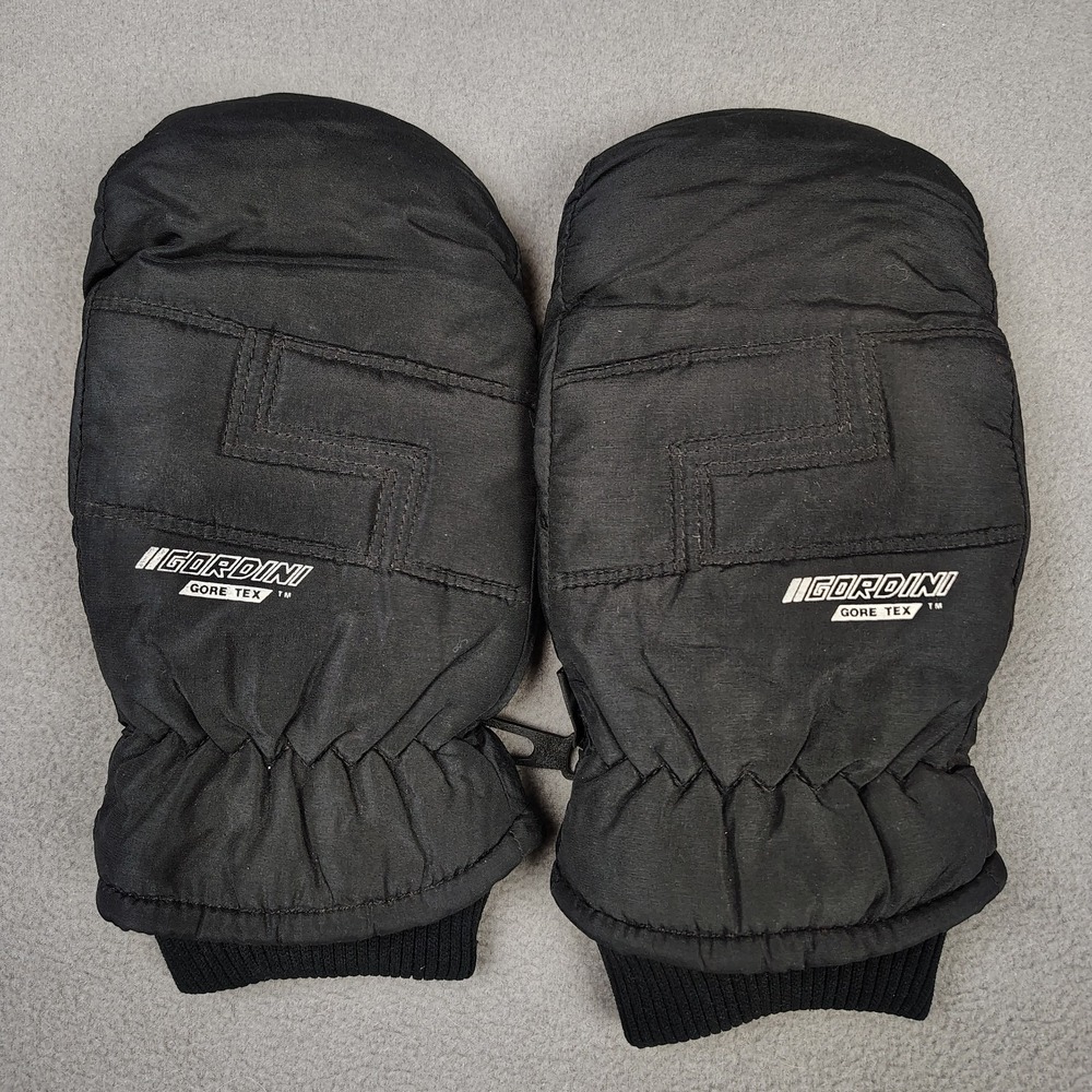 Gordini Goretex Mittens Women Size Medium Black Leather Palm Warm‎ Ski Outdoor
